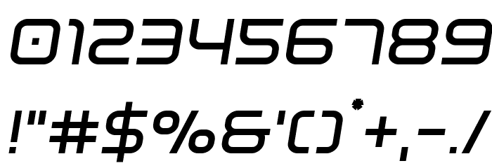 Fox on the Run Semi-Bold Semi-Italic Font OTHER CHARS