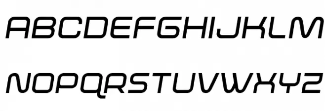 Fox on the Run Semi-Bold Semi-Italic Font UPPERCASE
