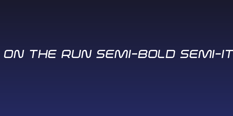 Fox on the Run Semi-Bold Semi-Italic Social Header