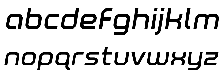 Fox on the Run Semi-Bold Semi-Italic Font LOWERCASE