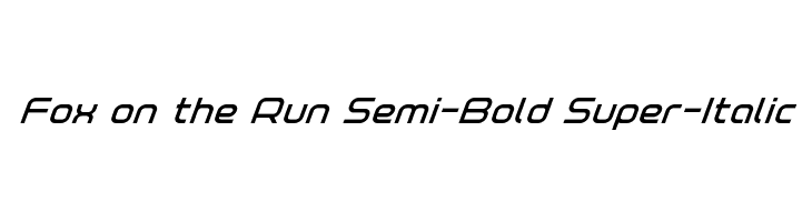 Fox on the Run Semi-Bold Super-Italic  フリーフォントのダウンロード