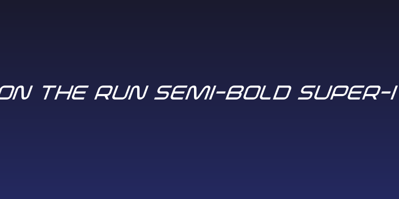 Fox on the Run Semi-Bold Super-Italic Social Header