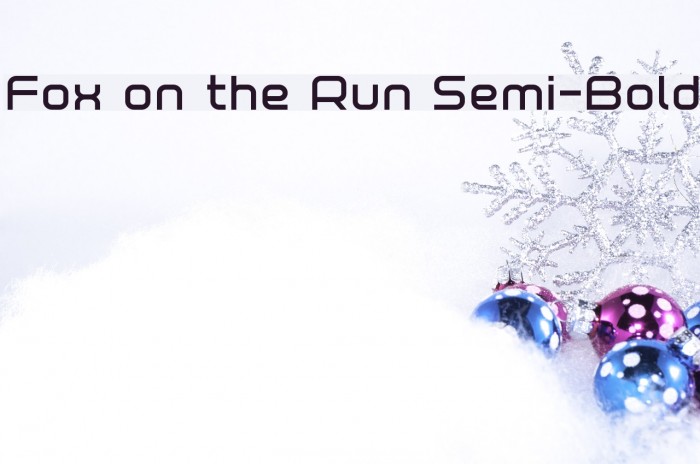Fox on the Run Semi-Bold Font examples