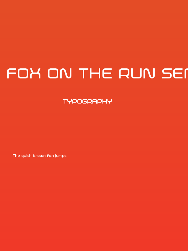 Fox on the Run Semi-Bold Poster
