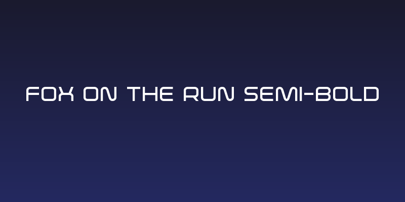 Fox on the Run Semi-Bold Social Header