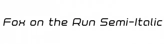 Fox on the Run Semi-Italic  नि: शुल्क फ़ॉन्ट्स डाउनलोड
