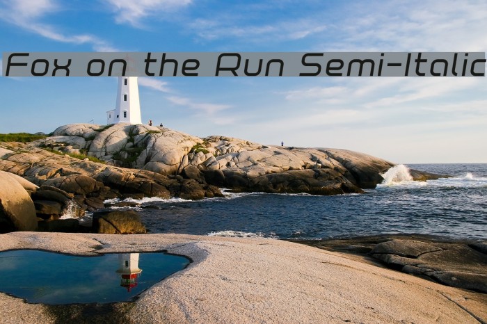 Fox on the Run Semi-Italic Font examples