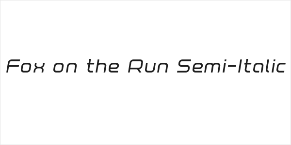 Fox on the Run Semi-Italic Logo