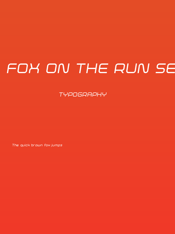 Fox on the Run Semi-Italic Poster