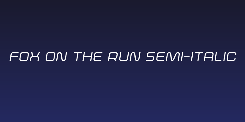 Fox on the Run Semi-Italic Social Header