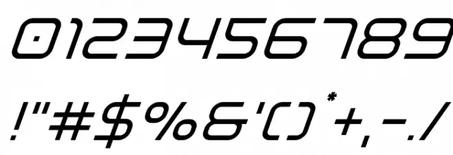 Fox on the Run Super-Italic Font OTHER CHARS