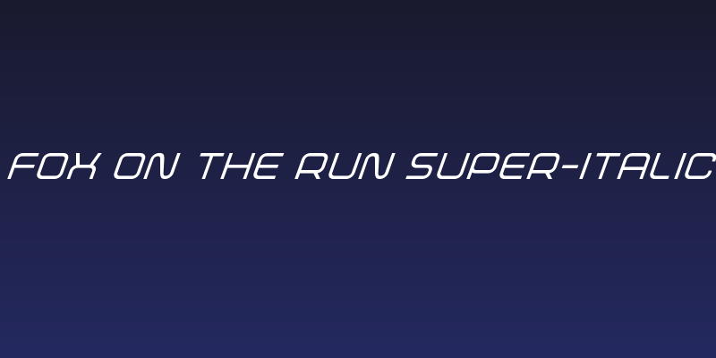 Fox on the Run Super-Italic Social Header