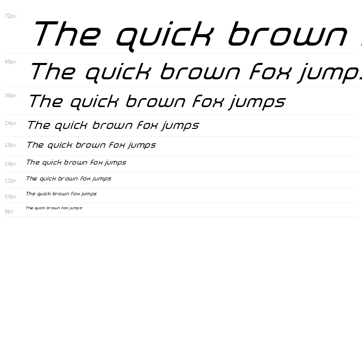 Fox on the Run Super-Italic Waterfall