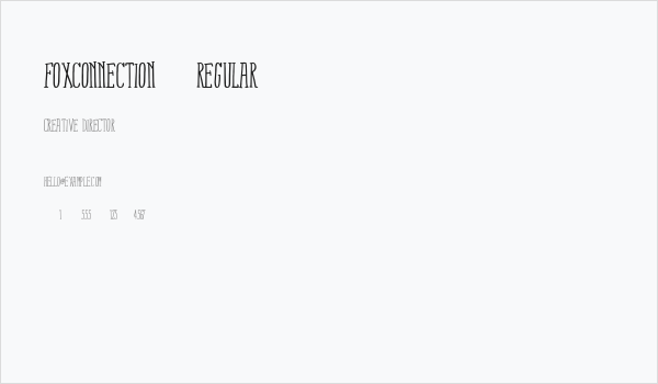 FoxConnection-Regular Business Card