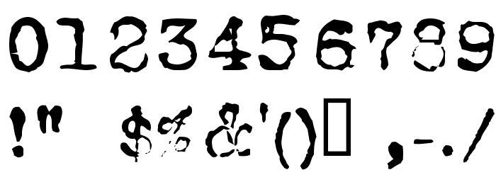 FoxScript Normal Font OTHER CHARS