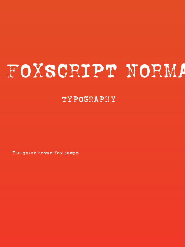 FoxScript Normal Poster