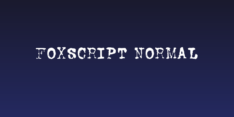 FoxScript Normal Social Header