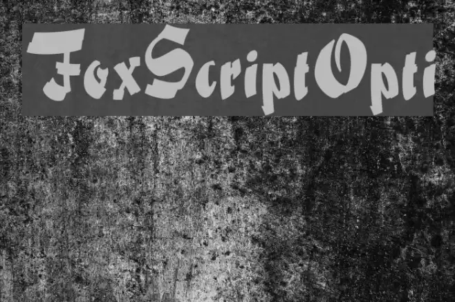 FoxScriptOpti Font examples