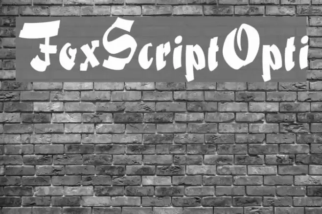 FoxScriptOpti Font examples