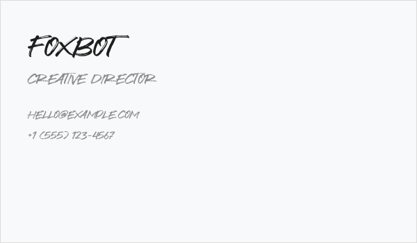 Foxbot Business Card