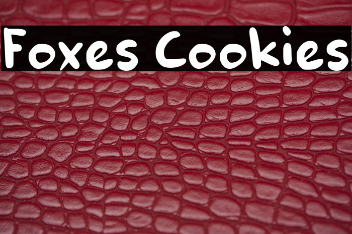 Foxes Cookies Example 1