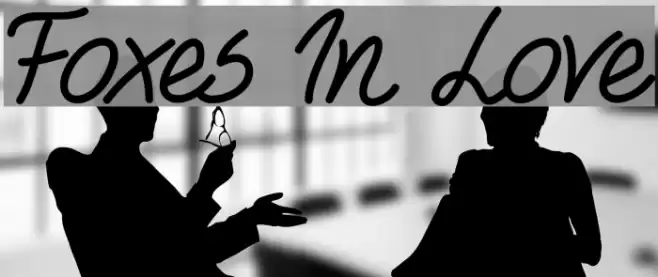 Foxes In Love Font examples