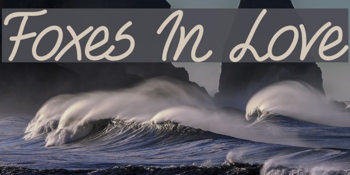 Foxes In Love Font examples