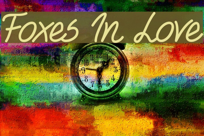 Foxes In Love Font examples