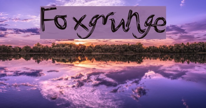 Foxgrunge Font examples