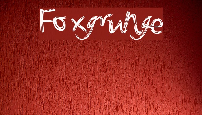 Foxgrunge Font examples