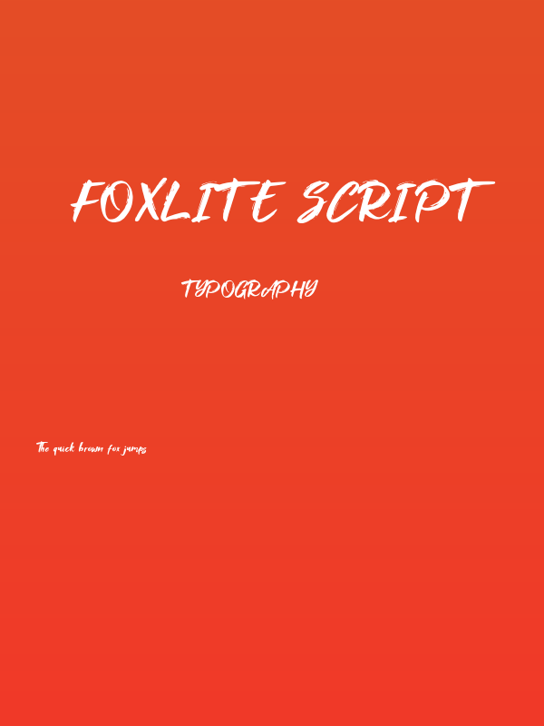 Foxlite Script Poster