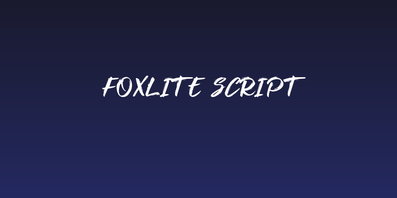 Foxlite Script Social Header