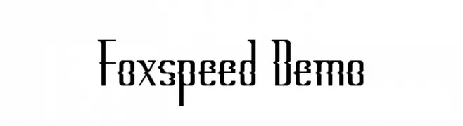 Foxspeed Demo  Fuentes Gratis Descargar