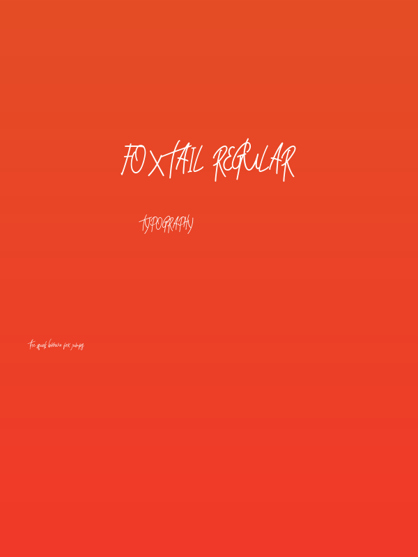 Foxtail Regular Poster