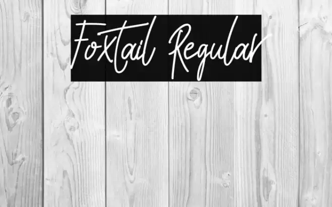 Foxtail Regular Font examples