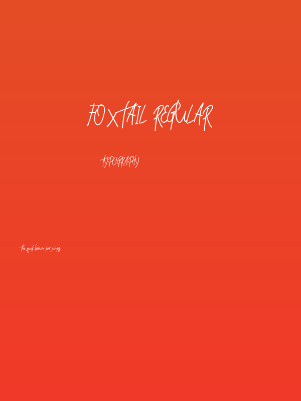 Foxtail Regular Poster