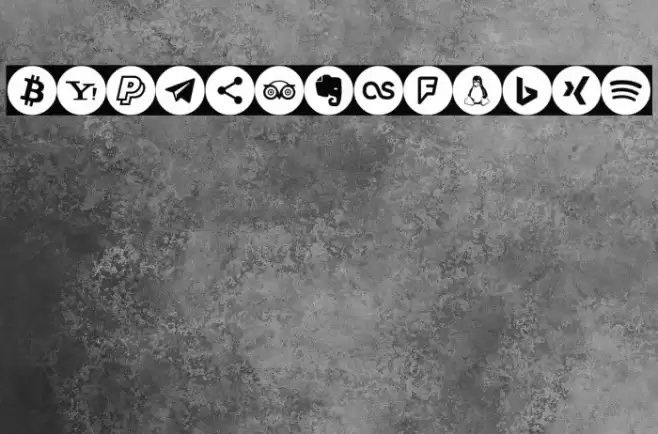 font 100 icons Font examples