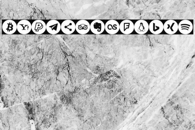 font 100 icons Font examples