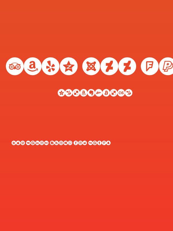 font 100 icons Poster