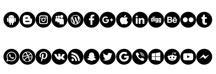font 100 icons Font LOWERCASE