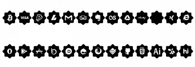font 120 icons 字体 大写