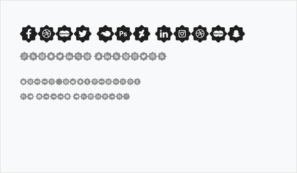 font 120 icons Business Card