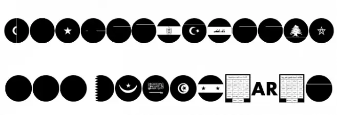 font arabic flags フォント 大文字