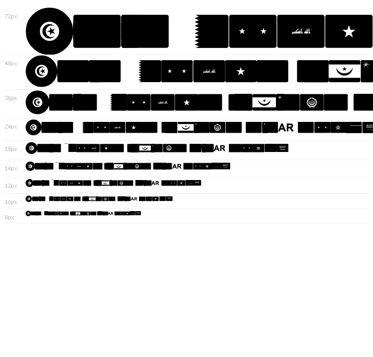 font arabic flags Waterfall