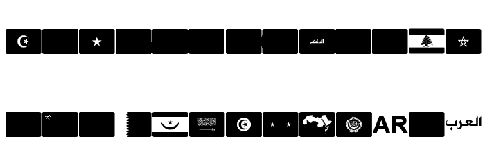 font arabic flags Font LOWERCASE