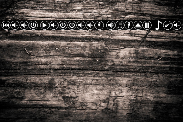 font bottons music pro Шрифта examples