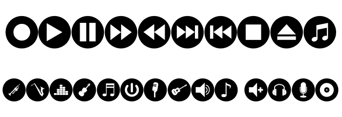 font bottons music Font OTHER CHARS