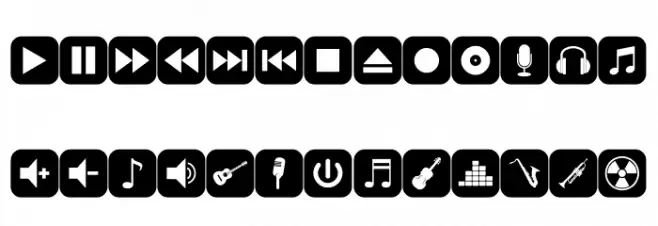 font bottons music Font Litere mari