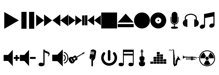 font bottons music Font LOWERCASE