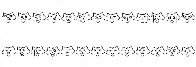 font cats Regular Font LOWERCASE